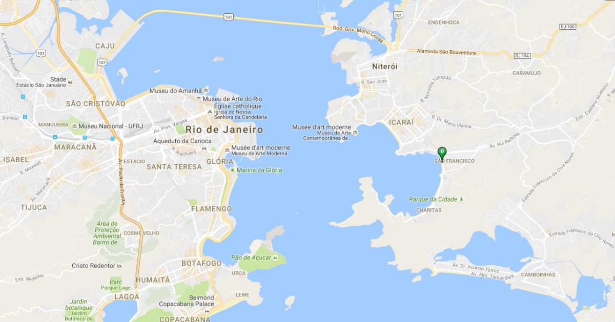 Bản đồ của bãi biển, São Francisco