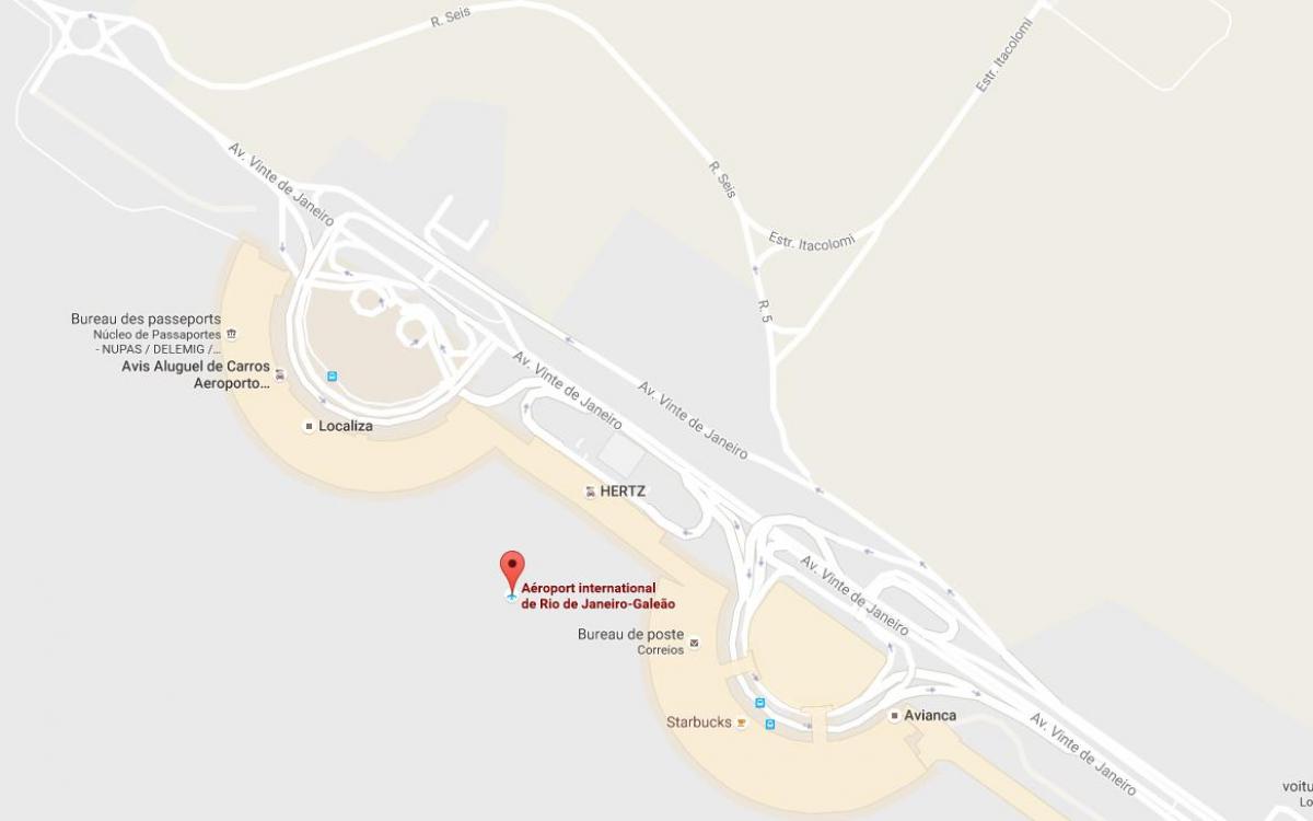 Bản đồ của Galeão sân bay