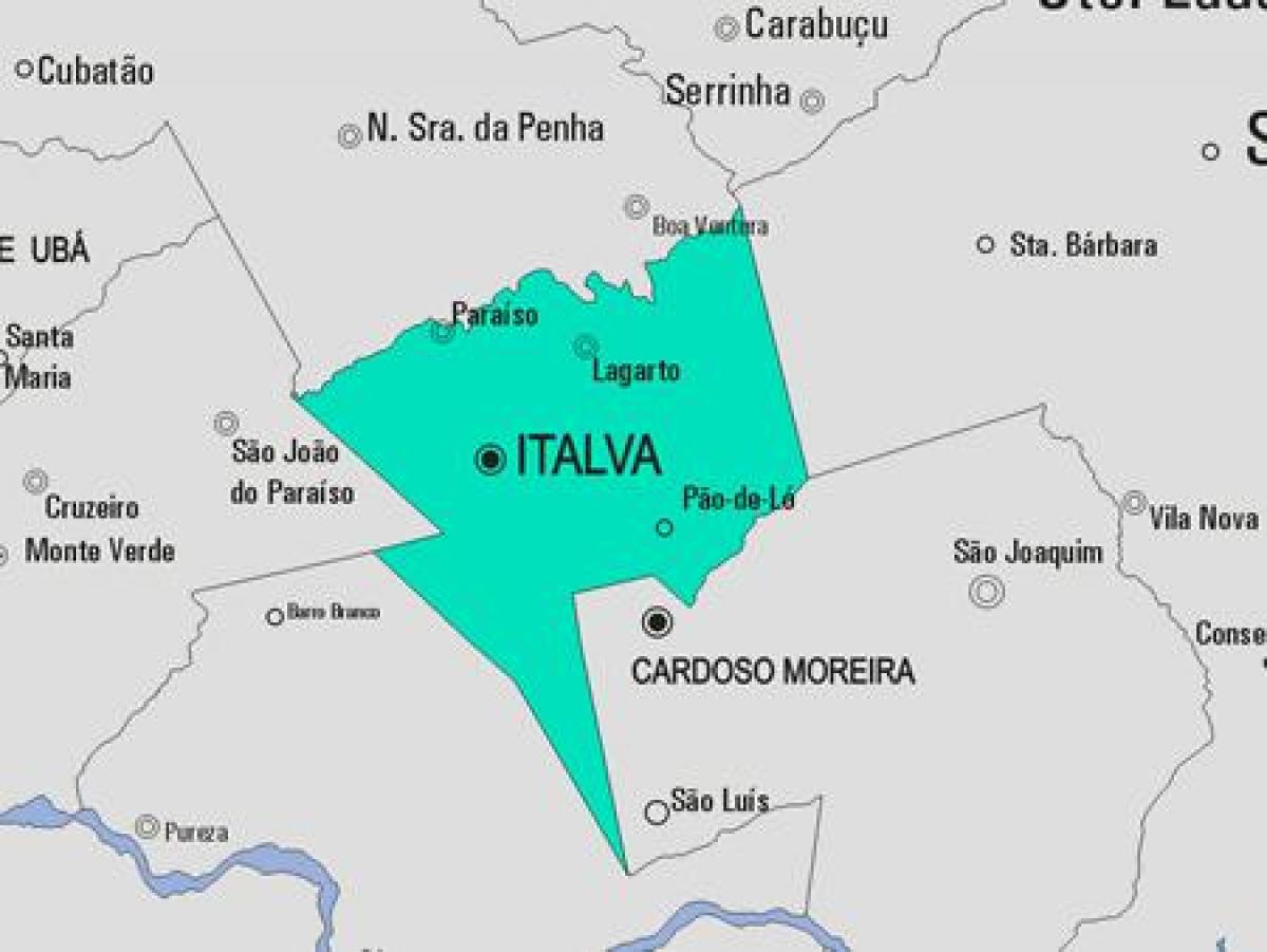 Bản đồ của Italva phố