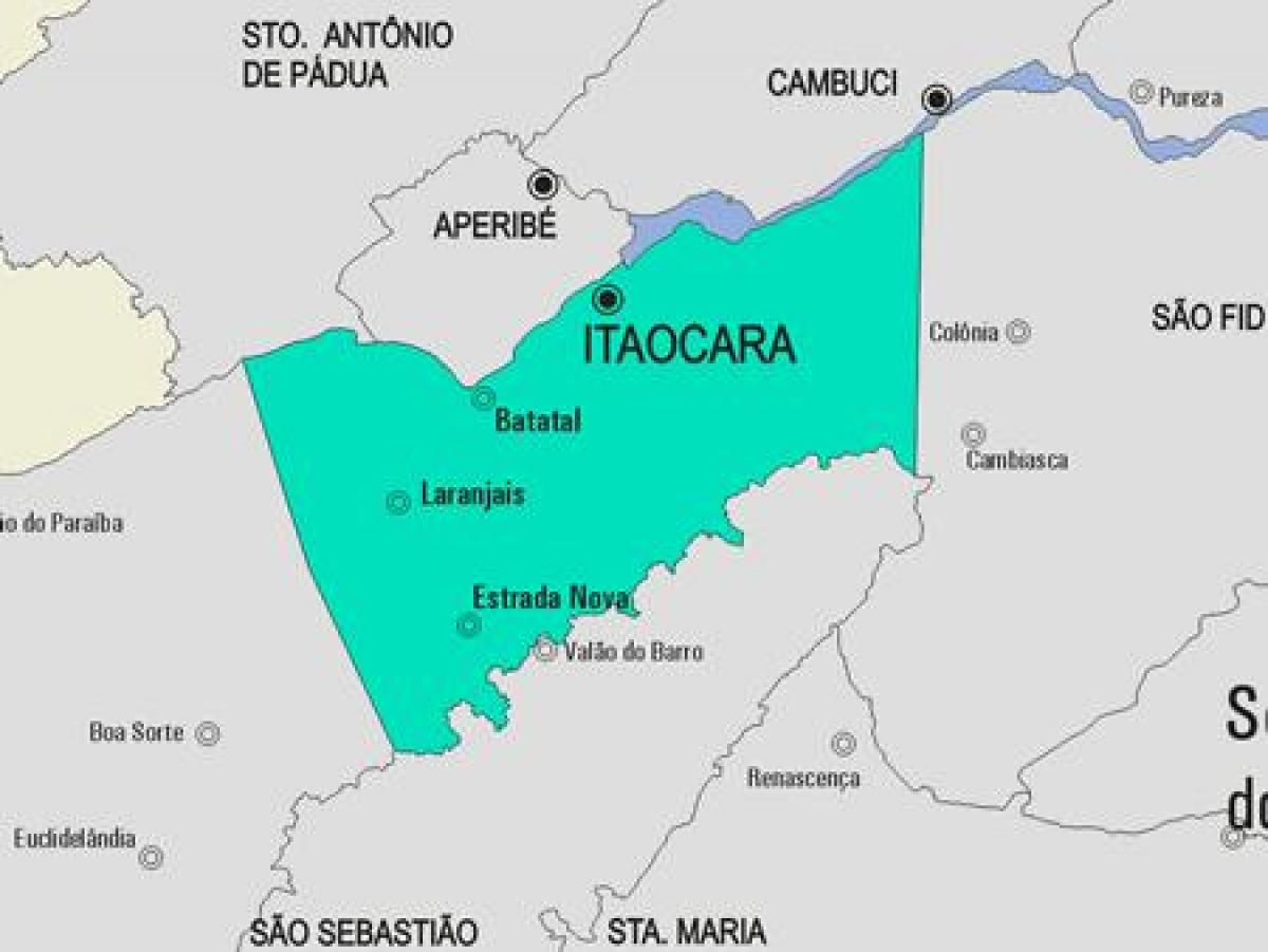 Bản đồ của Itaocara phố