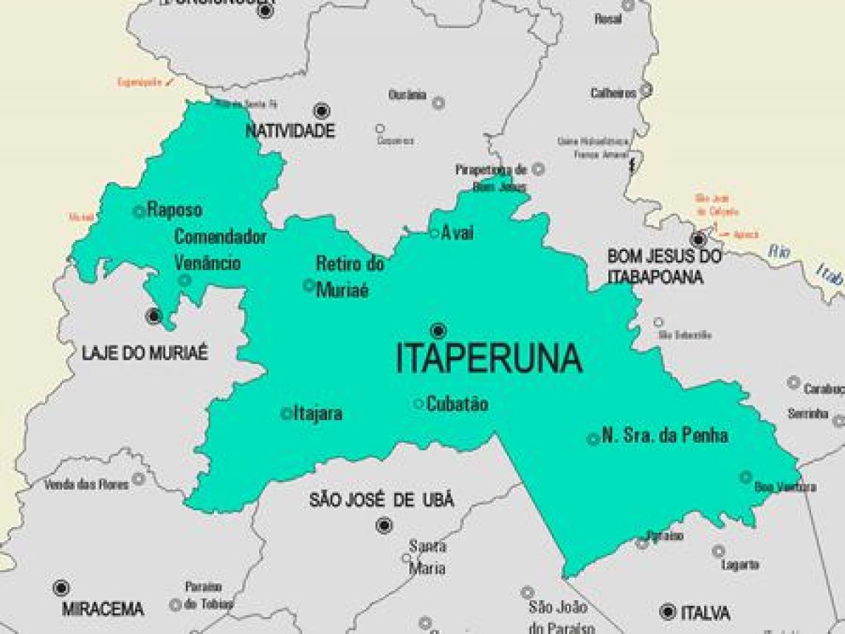 Bản đồ của Itaperuna phố