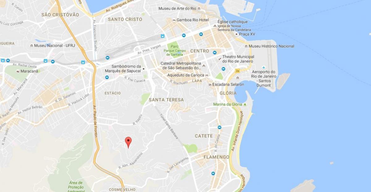 Bản đồ của khu ổ chuột Mangueira