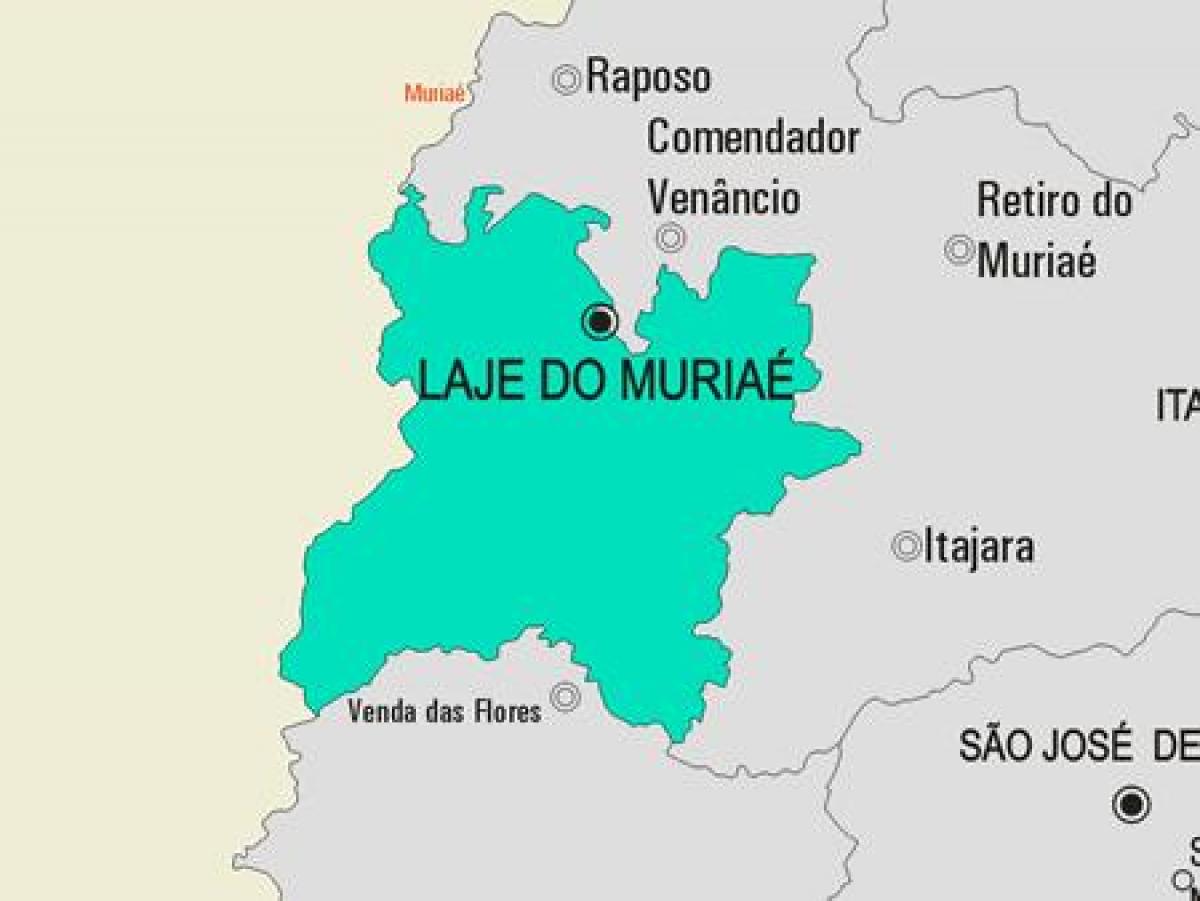 Bản đồ của Laje làm Muriaé phố