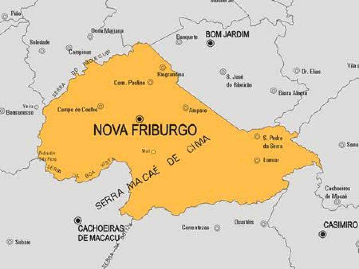 Bản đồ của Nova Friburgo phố