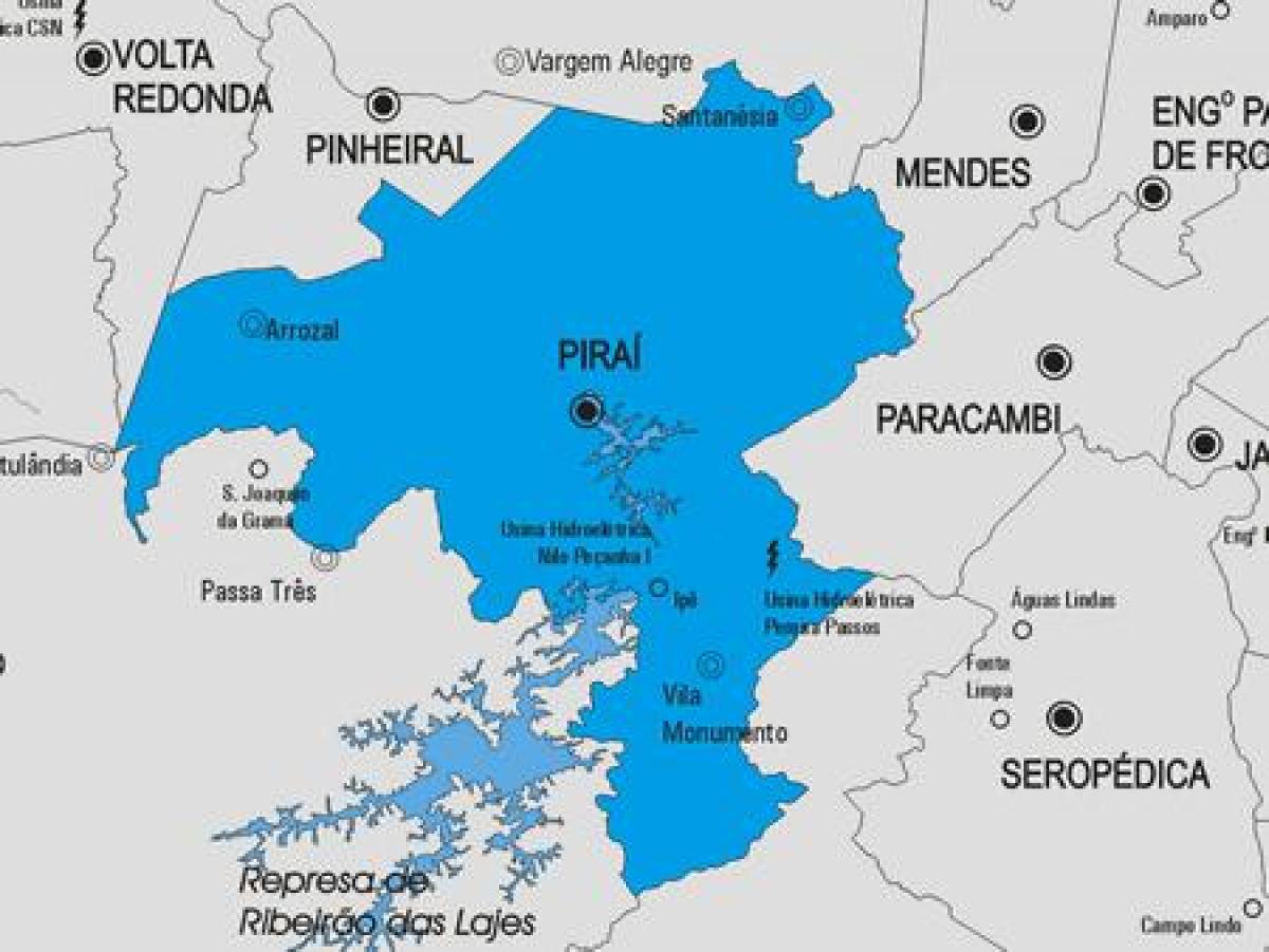 Bản đồ của Piraí phố