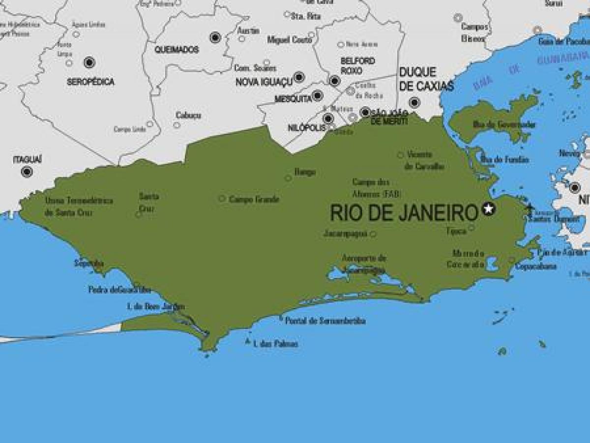 Bản đồ của Rio cá Ngừ phố