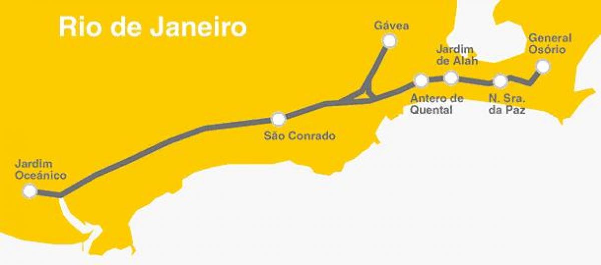 Bản đồ của Rio de Janeiro metro - Đường dây 4