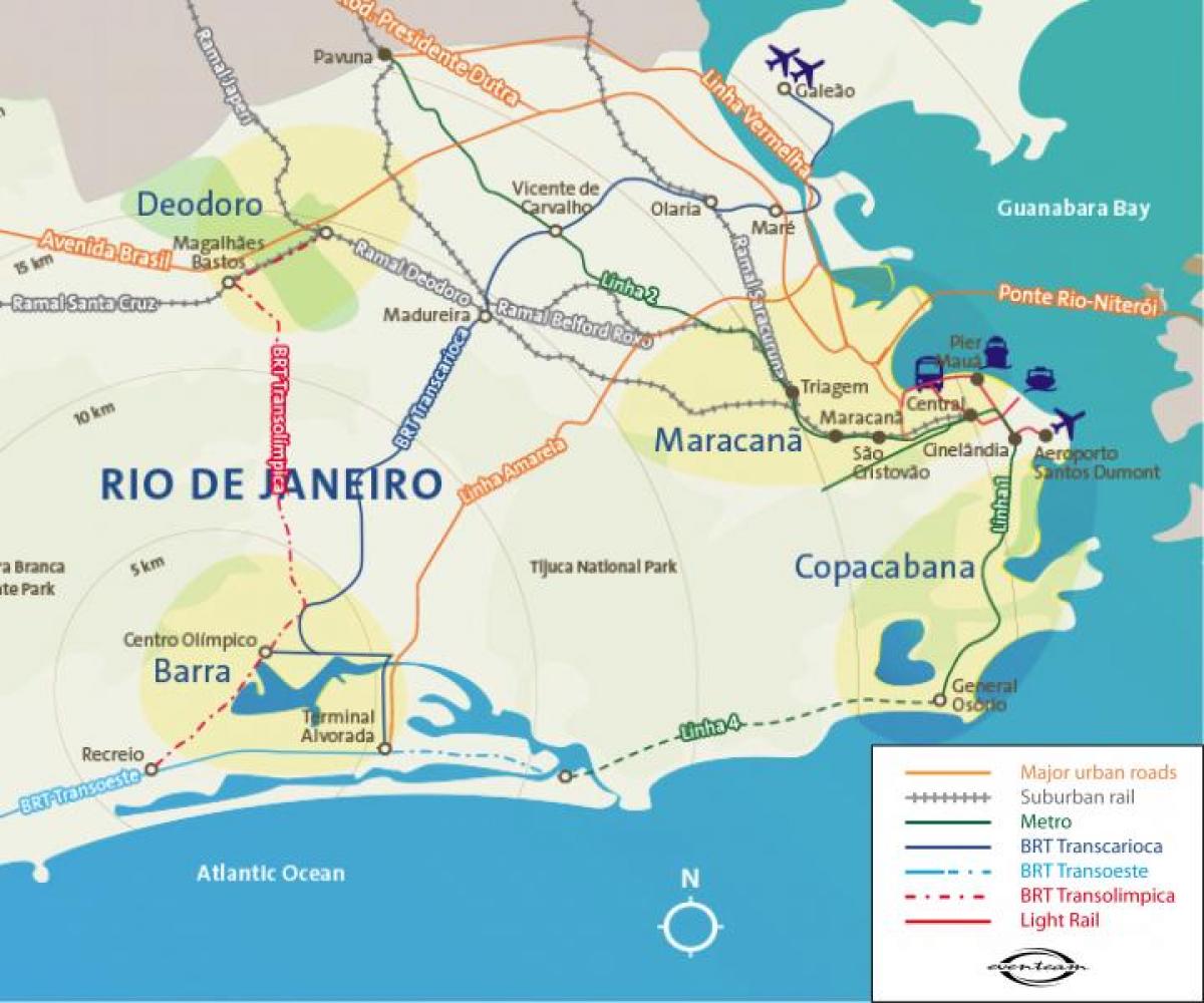 Bản đồ của Rio de Janeiro sân bay