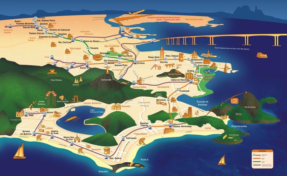 Bản đồ của Rio di tích