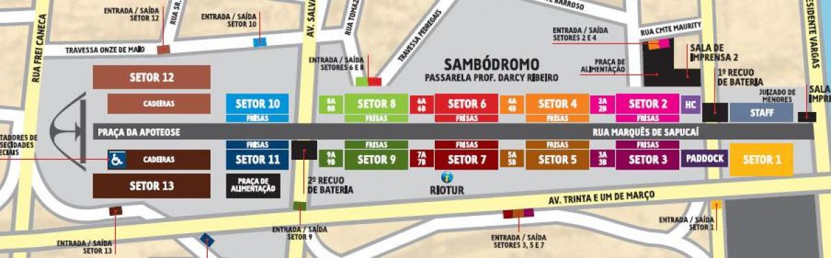 Bản đồ của Sambódromo