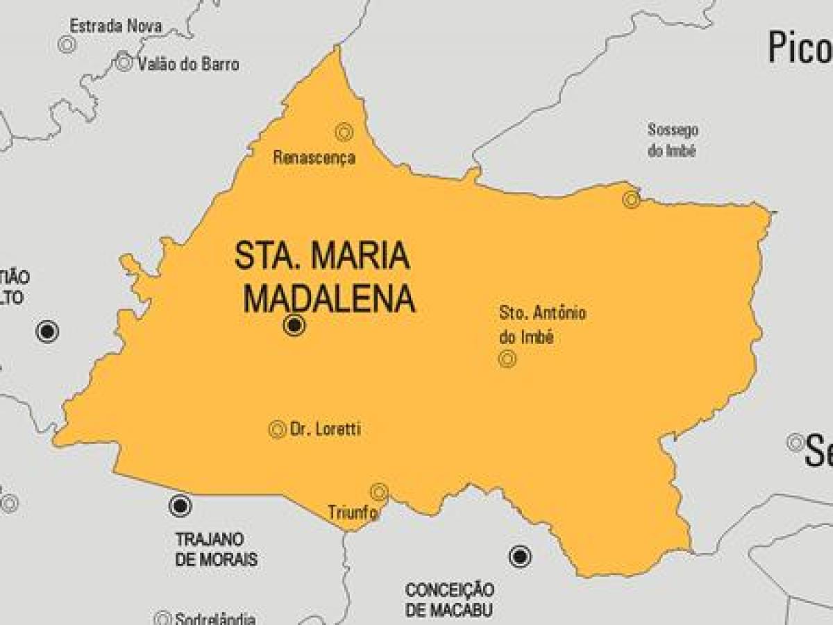 Bản đồ của Santa Maria Madalena phố