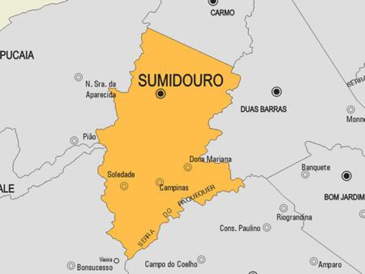 Bản đồ của Sumidouro phố