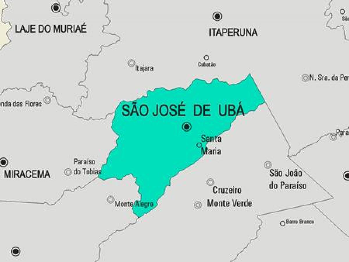 Bản đồ của São José de Ubá phố