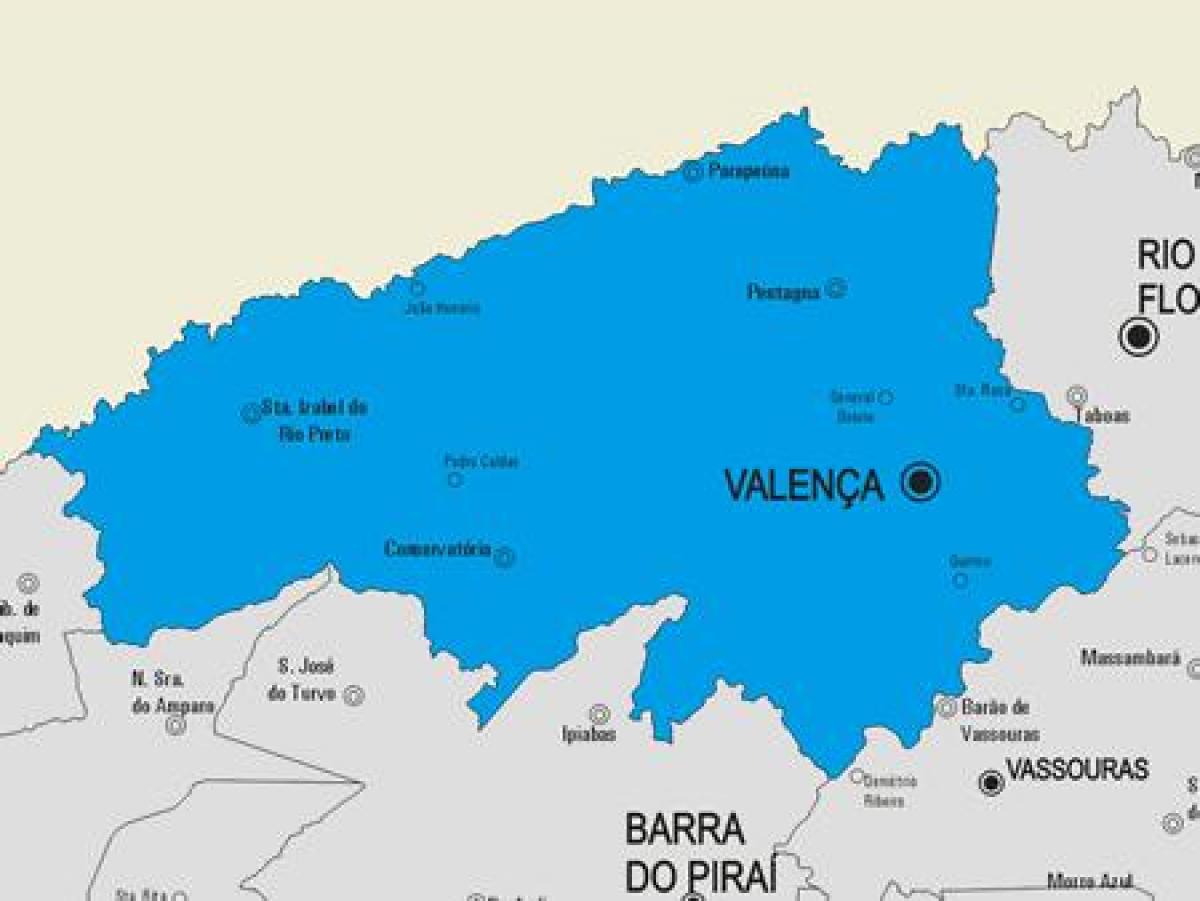 Bản đồ của Valença phố