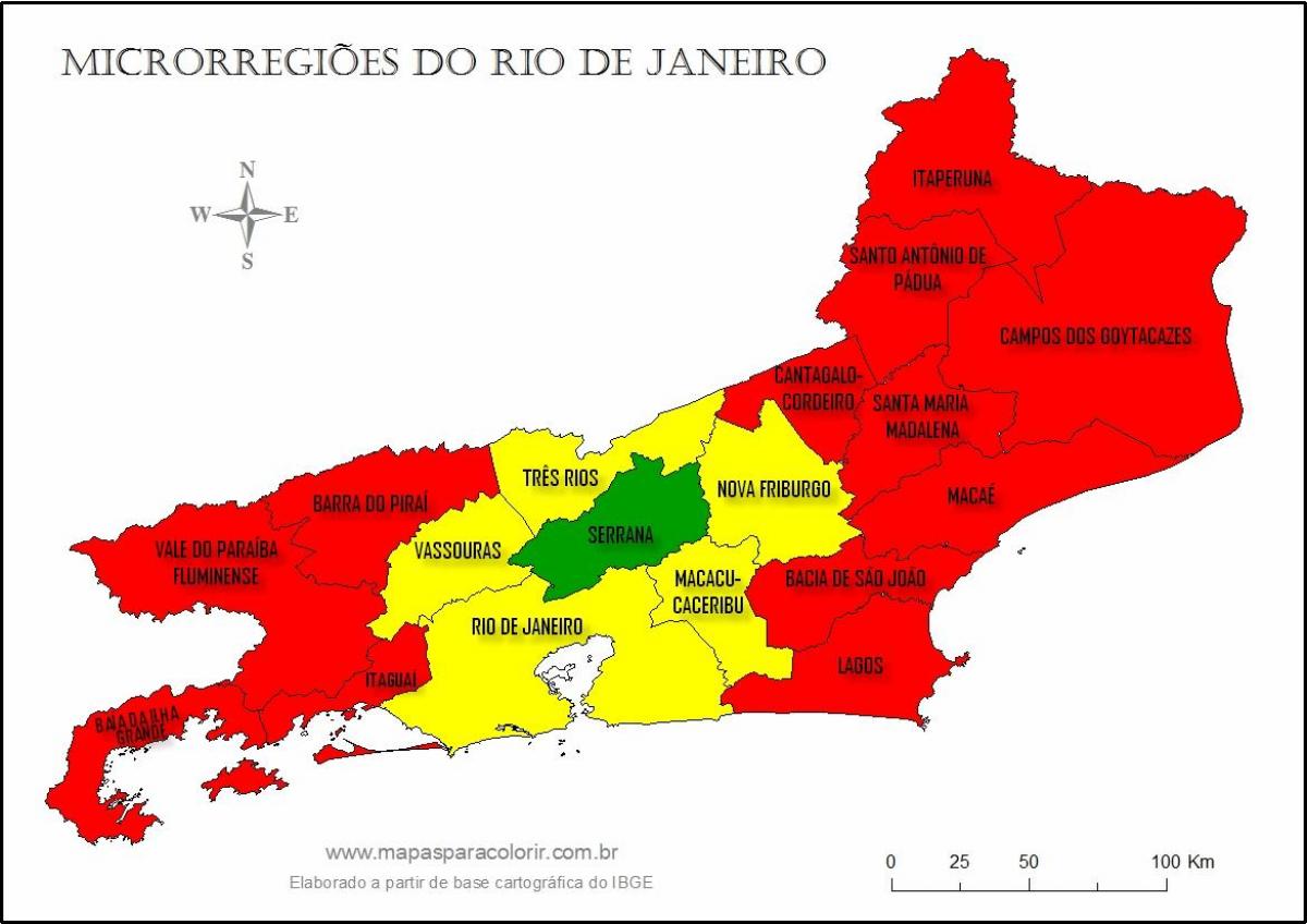 Bản đồ của vi khu vực Rio de Janeiro