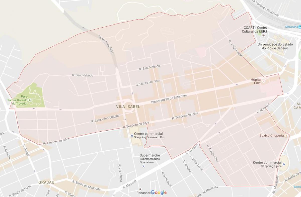 Bản đồ của Vila Isabel