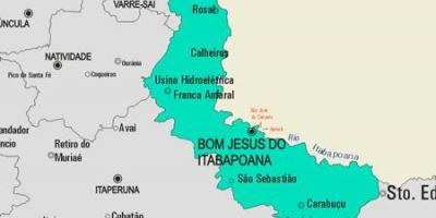 Bản đồ của Bom Jesus làm Itabapoana phố