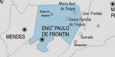 Bản đồ của Engenheiro Paulo de Frontin phố
