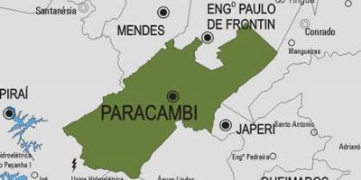 Bản đồ của Paracambi phố