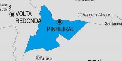 Bản đồ của Pinheiral phố