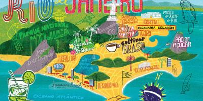 Bản đồ của Rio de Janeiro nền