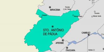Bản đồ của Santo Antonio de Pádua phố