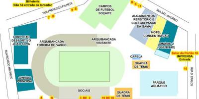 Bản đồ của sân vận động São Januário