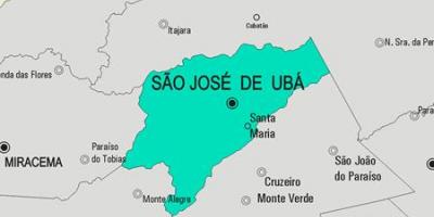 Bản đồ của São José de Ubá phố