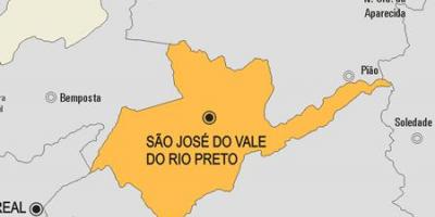 Bản đồ của São José làm Vale làm Rio Black phố