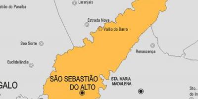 Bản đồ của São Sebastião làm Alto phố