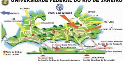 Bản đồ của đại học liên Bang Rio de Janeiro