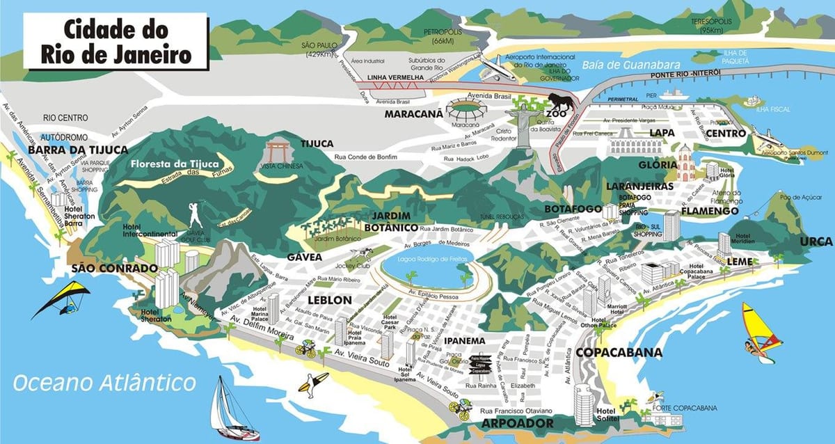 Bản đồ của 3d Rio de Janeiro