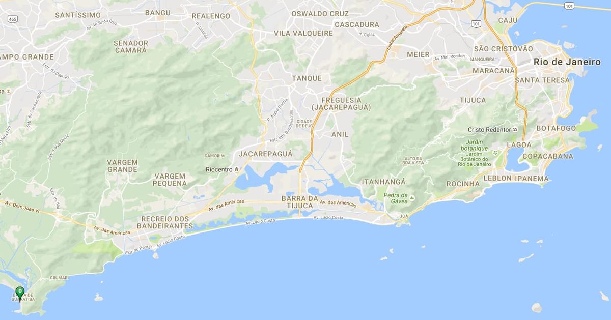 Bản đồ của bãi biển, rio de janeiro