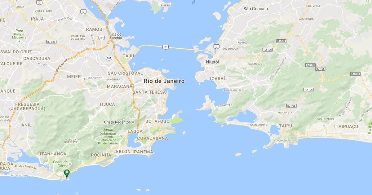 Bản đồ của bãi biển Joatinga