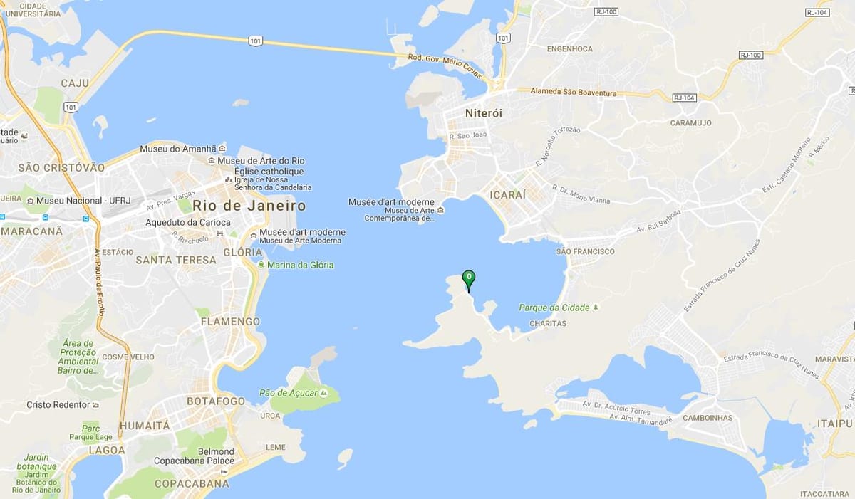 Bản đồ của bãi biển Jurujuba