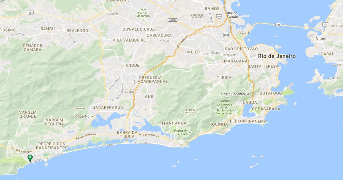 Bản đồ của bãi biển Macumba