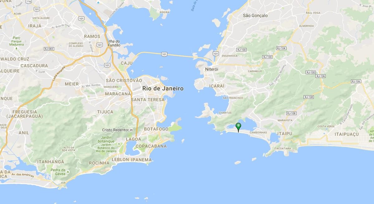 Bản đồ của bãi biển Piratininga