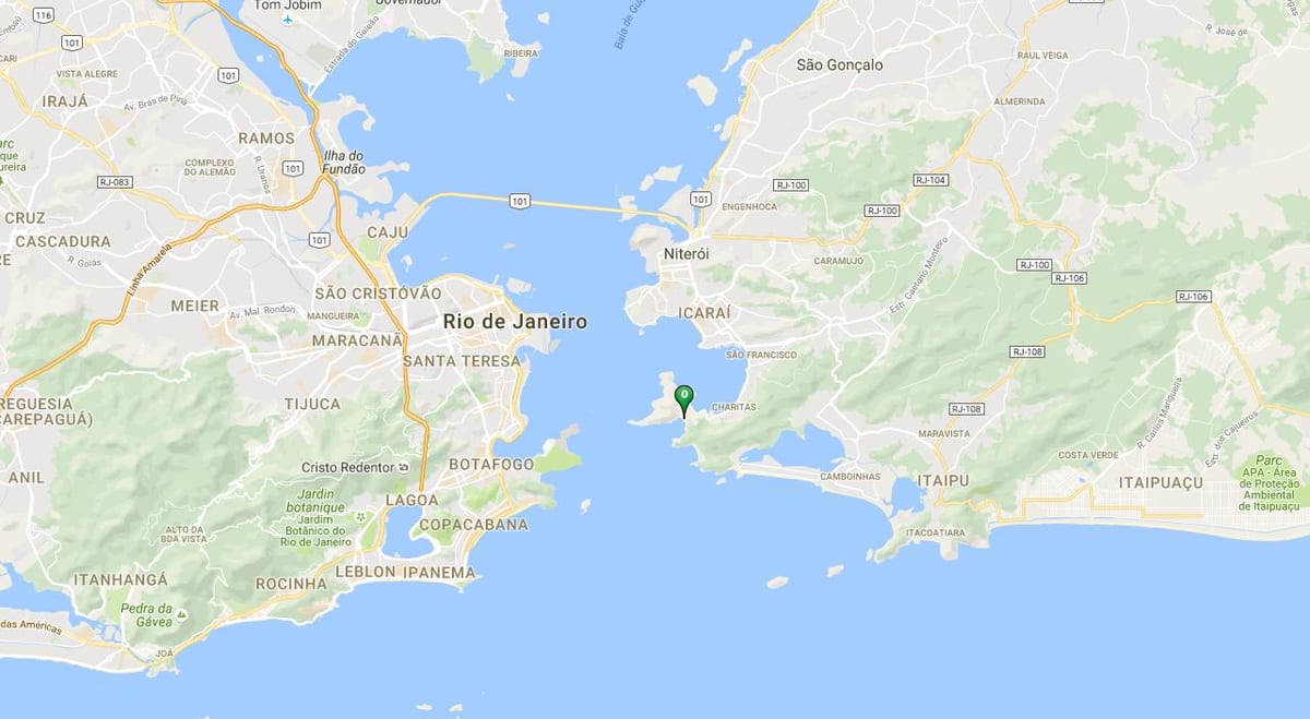 Bản đồ của bãi biển sở Trường Rio Branco