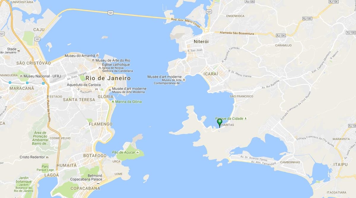 Bản đồ của bãi biển Samanguaia