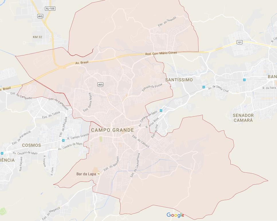 Bản đồ của Campo Grande
