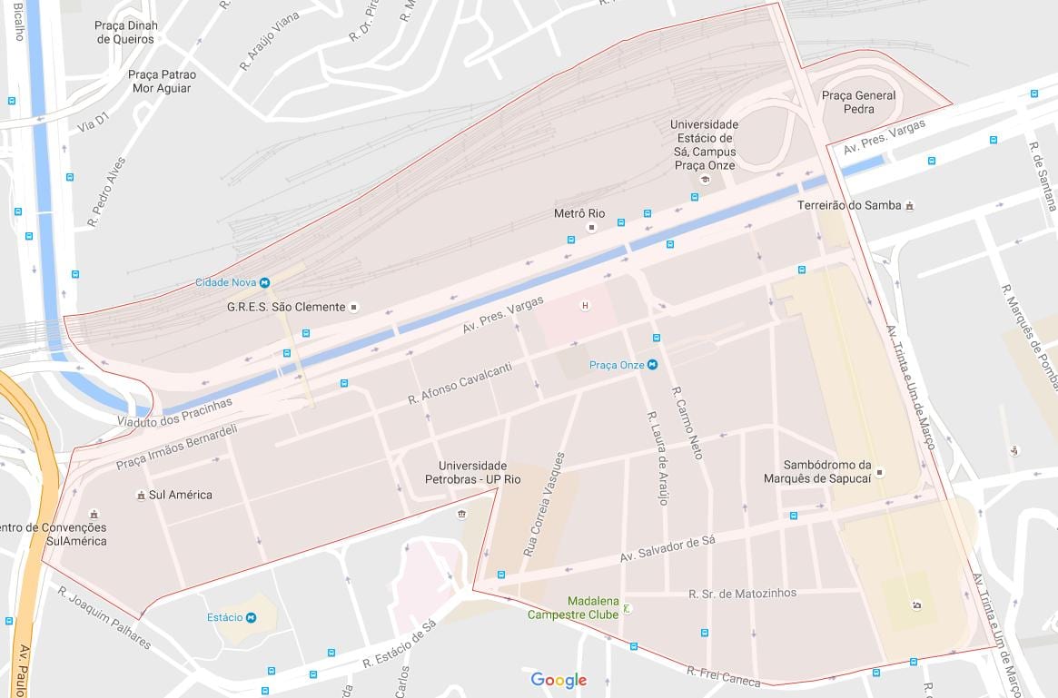 Bản đồ của Cidade Nova