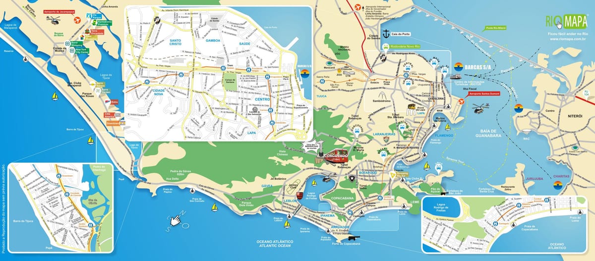 Bản đồ của di tích Rio de Janeiro