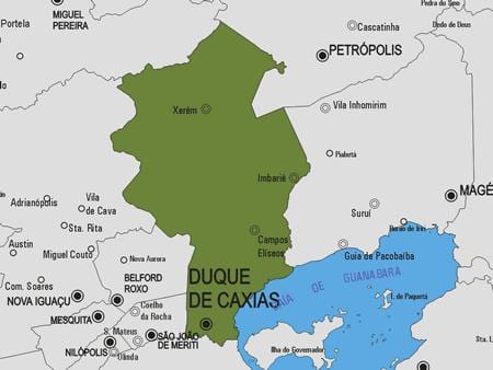 Bản đồ của Duque de Caxias phố