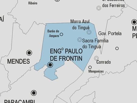 Bản đồ của Engenheiro Paulo de Frontin phố