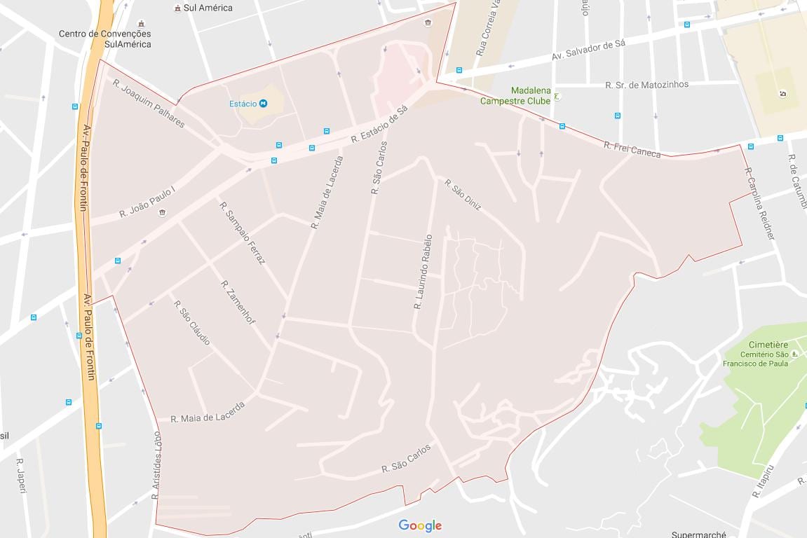Bản đồ của Estácio