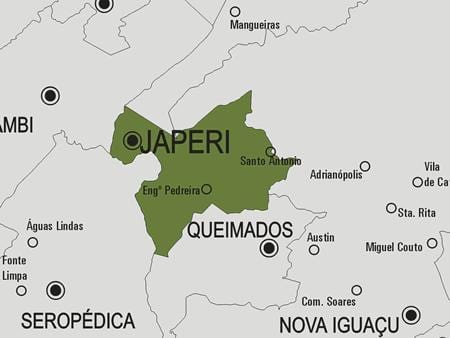 Bản đồ của Japeri phố