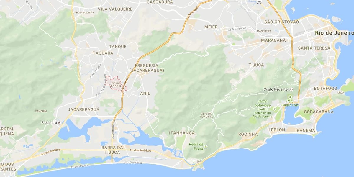 Bản đồ của khu ổ chuột Cidade de Chúa