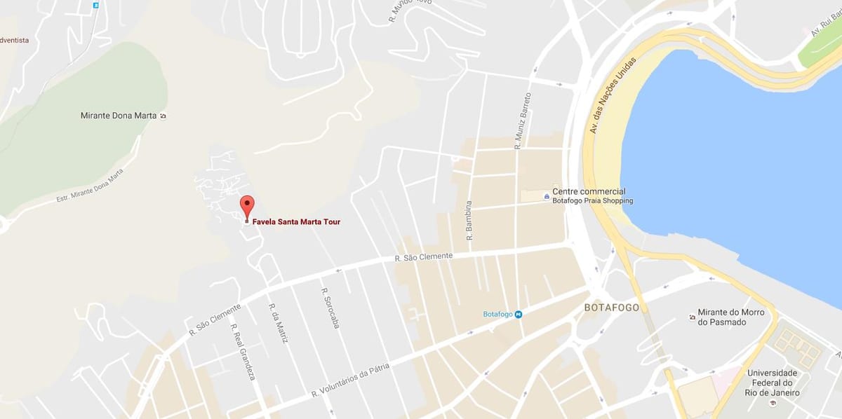 Bản đồ của khu ổ chuột ở Santa Marta
