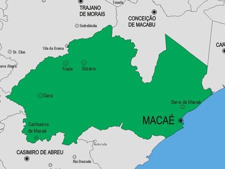 Bản đồ của Macaé phố