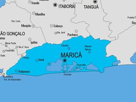 Bản đồ của Maricá phố